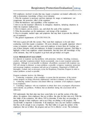 Tech 437 Respiratory Protection Program Evaluation for Studio of Art ...