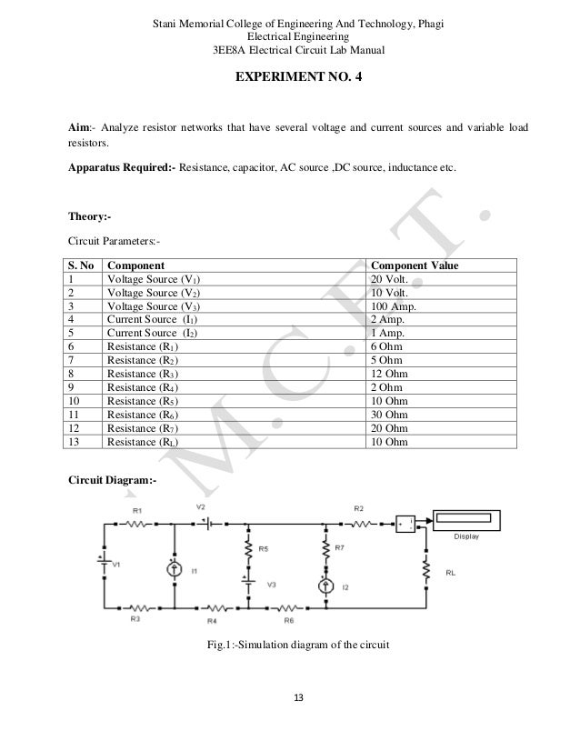 Circuit Analysis Lab