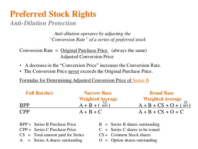 Anti dilutive stock options