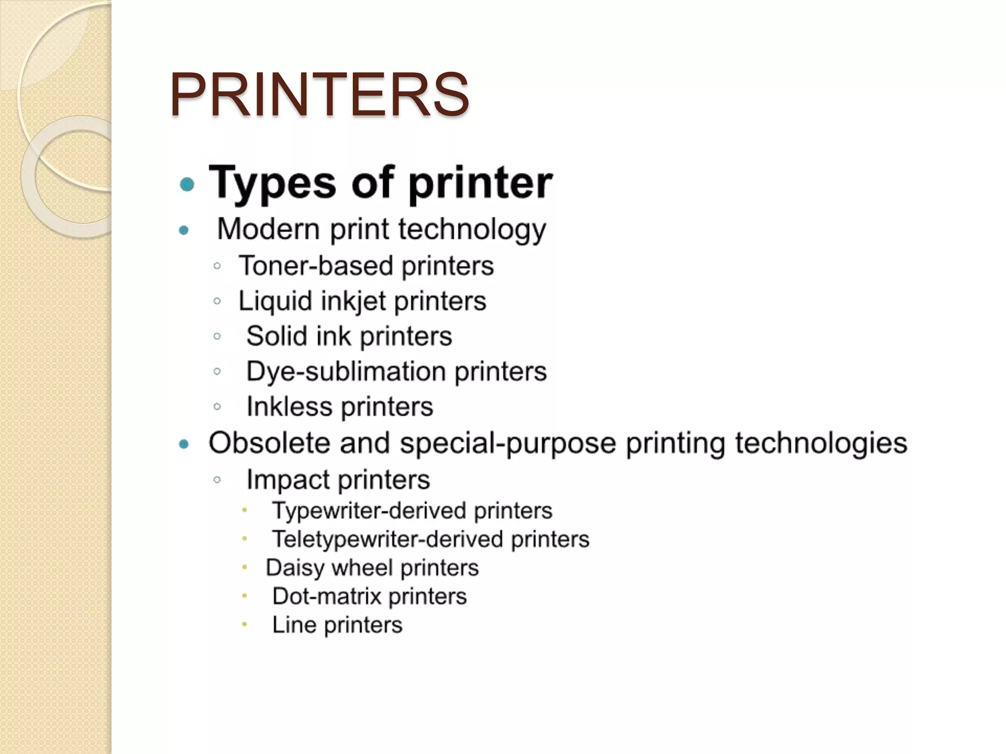 PRINTERS
 