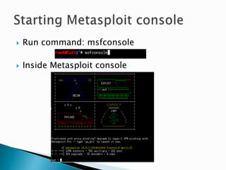 Run Metasploit Command Metasploit for information gathering | PPTX