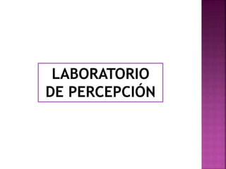 LABORATORIO 
DE PERCEPCIÓN 
 