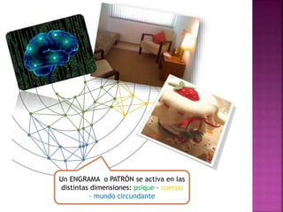 Un ENGRAMA o PATRÓN se activa en las 
distintas dimensiones: psique – cuerpo 
– mundo circundante 
 