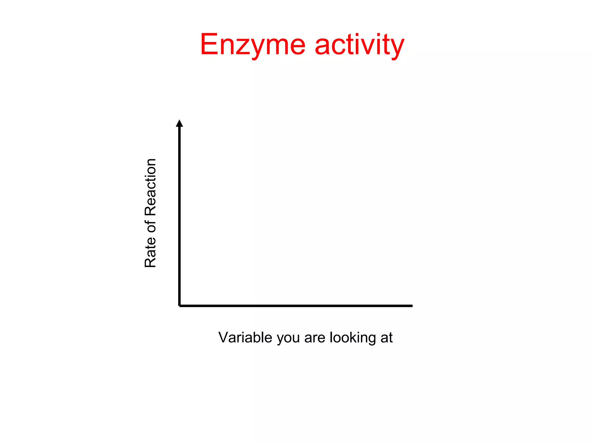 Enzyme activity


Rate of Reaction




                    Variable you are looking at
 