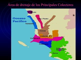 Área de drenaje de los Principales Colectores 