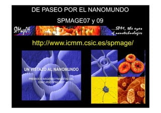 DE PASEO POR EL NANOMUNDO
       SPMAGE07 y 09


http://www.icmm.csic.es/spmage/
 