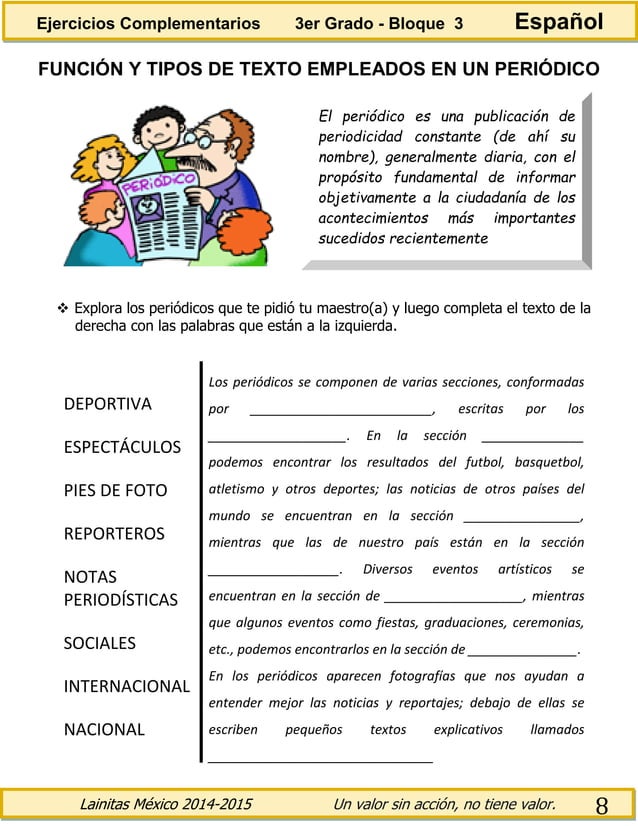 3er grado bloque 3 ejercicios complementarios