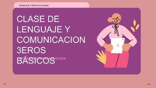 CLASE DE
LENGUAJE Y
COMUNICACION
3EROS
BÁSICOS
01
 