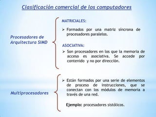 Aumento de la velocidad del procesamiento.La potenciación del paralelismo se puede dirigir hacia el grado de concurrencia de los procesos, que puede alcanzar desde la ejecución  simultánea de diferentes programas, hasta la que se consigue entre  las diversas partes en las que se descompone una instrucción.Arquitecturas para el reforzamiento del paralelismoSISTEMAS UNIPROCESADORES:Pipe-Line o de segmentación