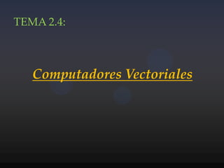 Conclusiones sobre la segmentaciónEs una técnica muy apropiada en los computadores y se puede aplicar a sus 3 grandes bloques: Unidad de Control, Unidad Lógico Aritmética y Memoria  Principal.
