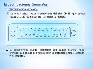 Método de transmisiónEn  la figura anterior la línea de comunicación está normalmente en estado 1, empleándose su paso a 0 como señal de comienzo del envio de un byte(START).Seguidamente se vienen los bits de datos, que pueden ser de 5 a 8.