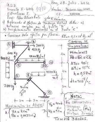 Analisis Estructural I: parcial Prof. Blas Octavio Pintos