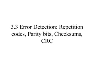 Comprehensive Overview of Error Detection and Correction Techniques in ...