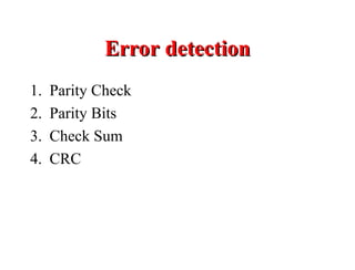 Comprehensive Overview of Error Detection and Correction Techniques in ...