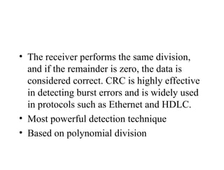 Comprehensive Overview of Error Detection and Correction Techniques in ...