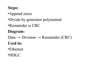 Comprehensive Overview of Error Detection and Correction Techniques in ...