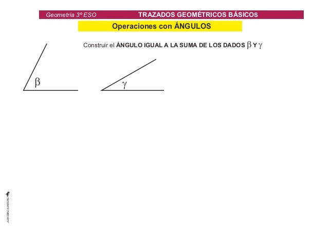 GeometrÃ­a 3Âº ESO TRAZADOS GEOMÃ‰TRICOS BÃSICOS 
T2. TRAZADOS FUNDAMENTALES EN EL PLANO. Paralelas, Perpendiculares, Mediatr...