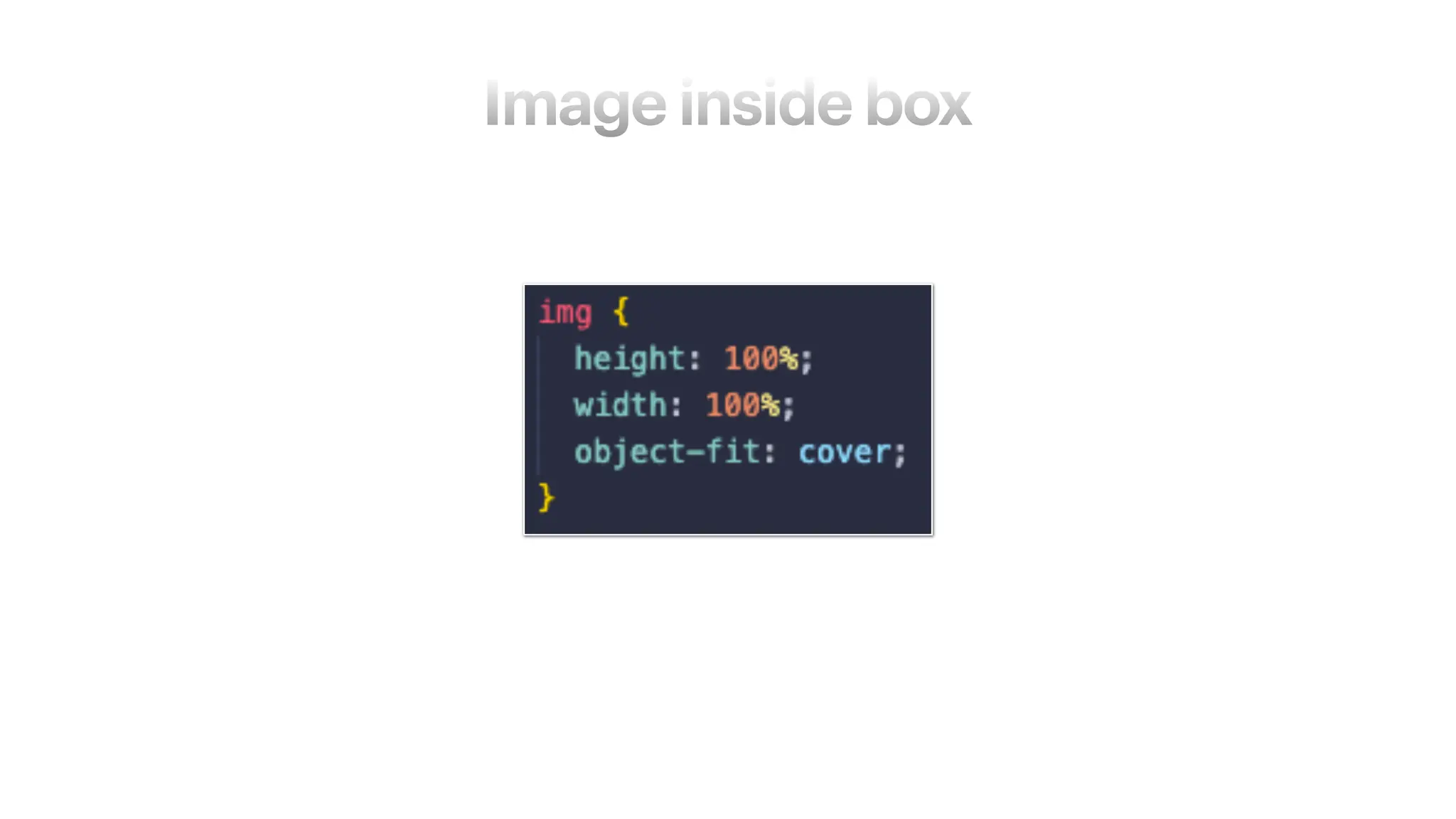Image inside box
 