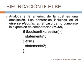 SWITCH1. ESTRUCTURAS DE SELECCIÓN