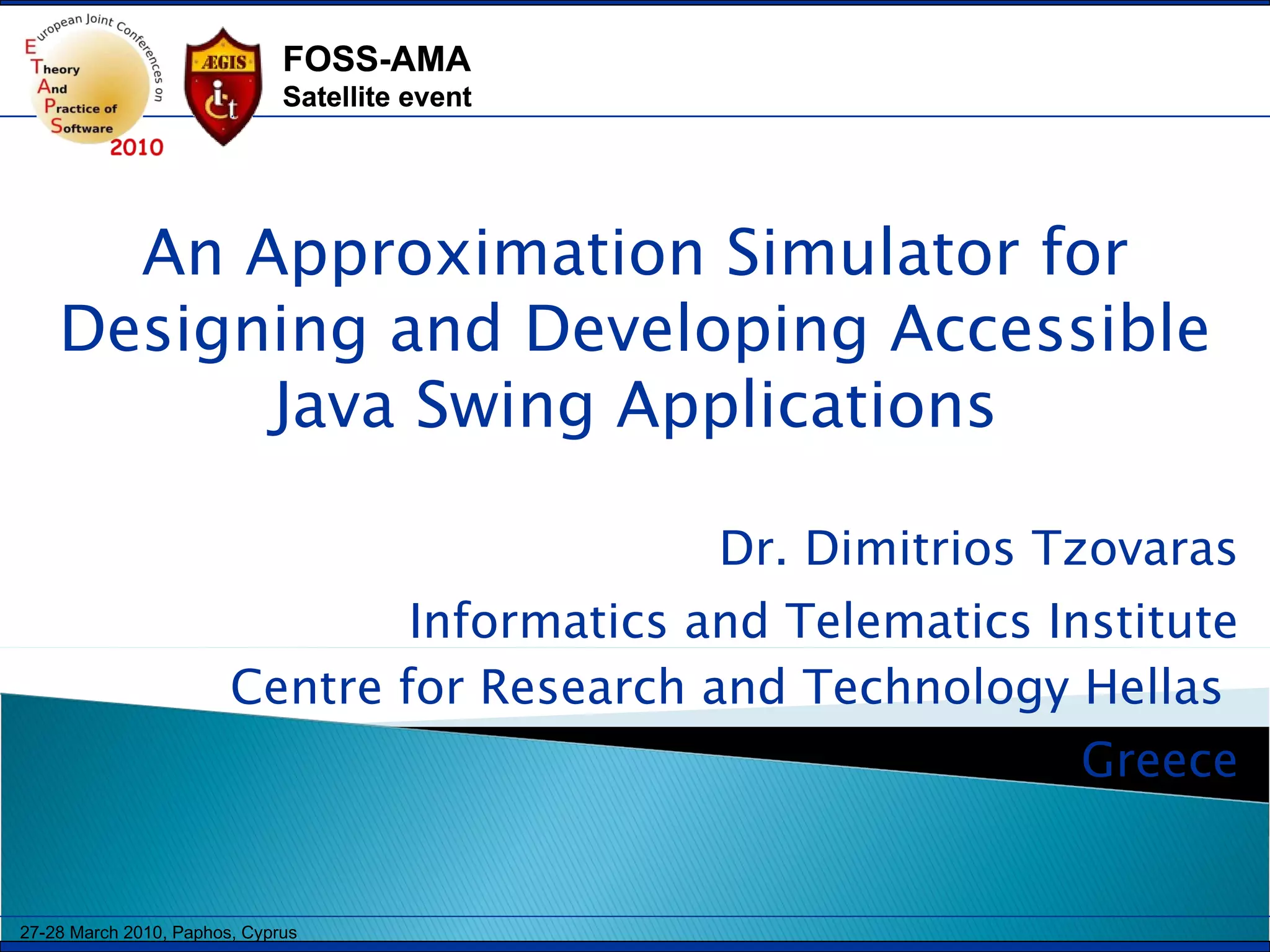 10 An Approximation Simulator for Designing and Developing Accessible ...
