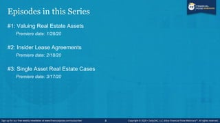 About This Webinar
Single Asset Real Estate (SARE) Cases
Anyone involved in the field of creditors rights on a matter invo...