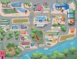 Viviendas
Viviendas
Viviendas
Viviendas
Viviendas
M
ontaña
Tortillería
Viviendas
Veterinaria
Mercado
Clínica
Secundaria
Centro deportivo
Central camionera
Cafetería
y desayunador
Parque
Río
Sembradío
Sembradío
Mayra Gisela Pedroza Díaz, aGuaSCalIeNTeS
53
F2_PREES_3º_Fungible.indb 53
F2_PREES_3º_Fungible.indb 53 09/07/24 11:56
09/07/24 11:56
 