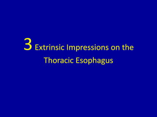 3Extrinsic Impressions on the
Thoracic Esophagus
 