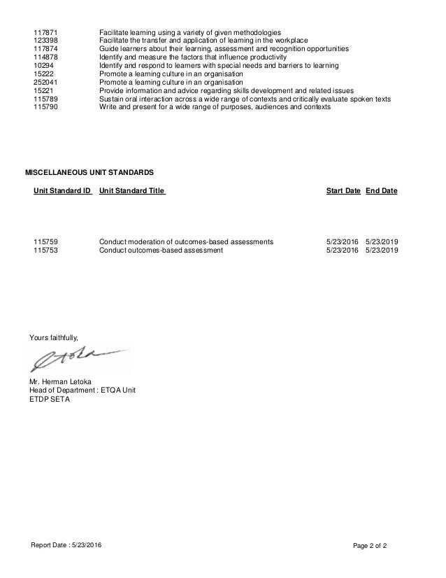 Makhosazana Mildred Mhlungu ETDP SETA registration