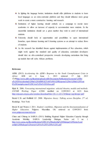 Makahane Andani, Reviewed draft | DOCX | Africa Travel | Travel Locations