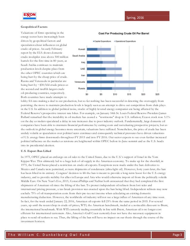 Exxon Initiating Coverage Report
