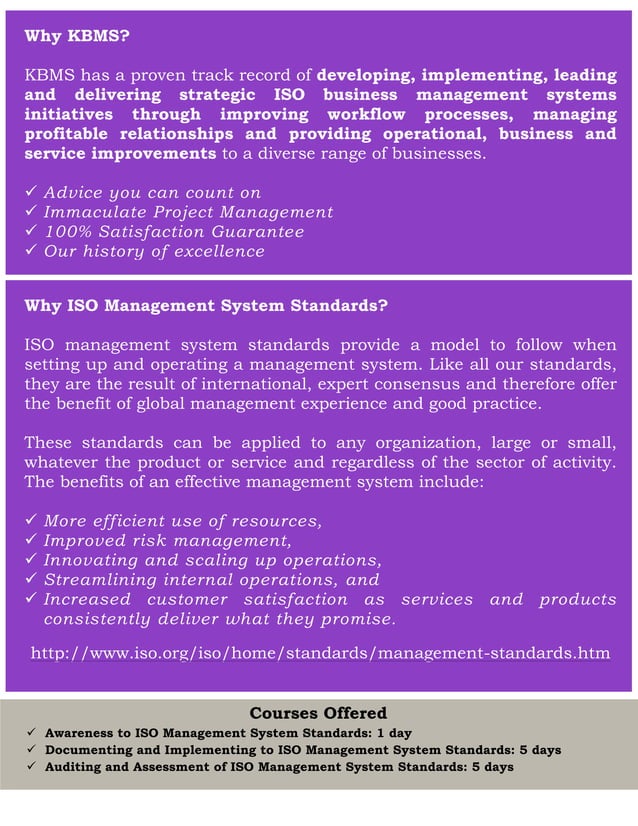 KBMS QualityIntegrityReliabilityCorporateflyer PDF