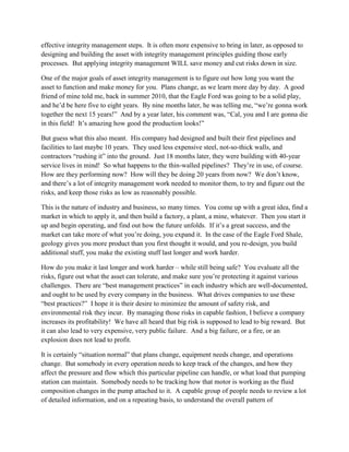 Asset Integrity Management, Apr 14 | PDF