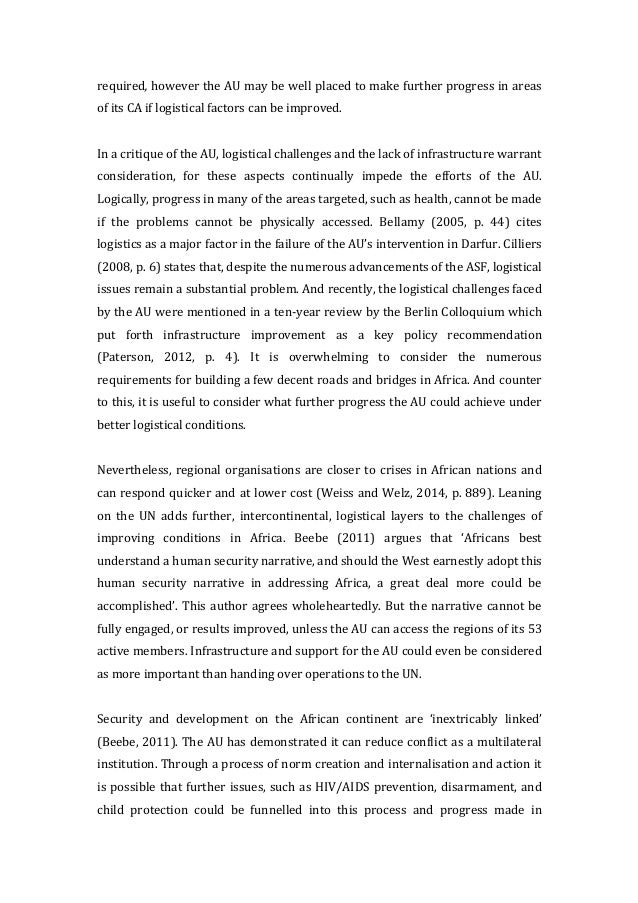 African Solutions to African Problems