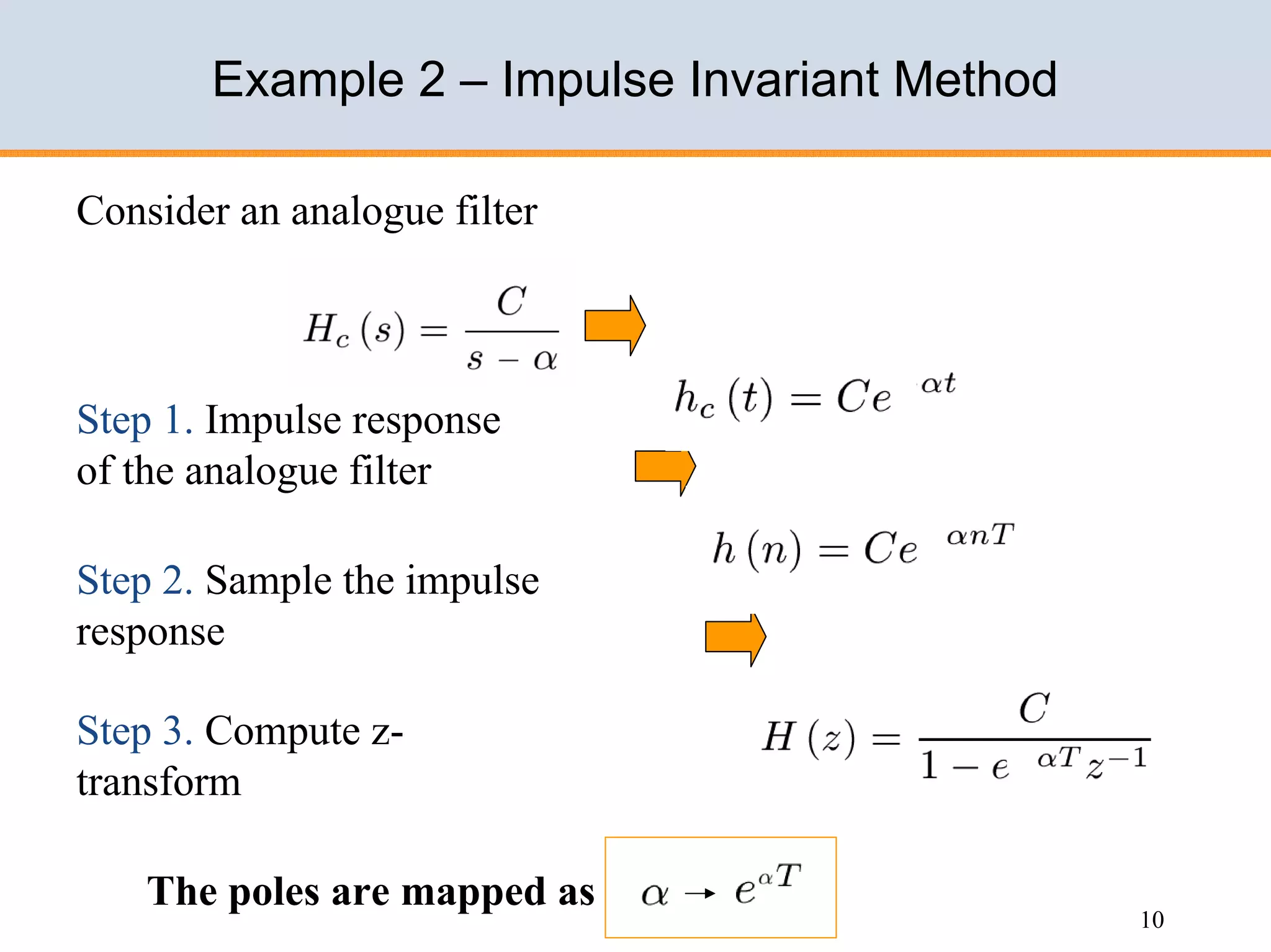 Design of IIR filters