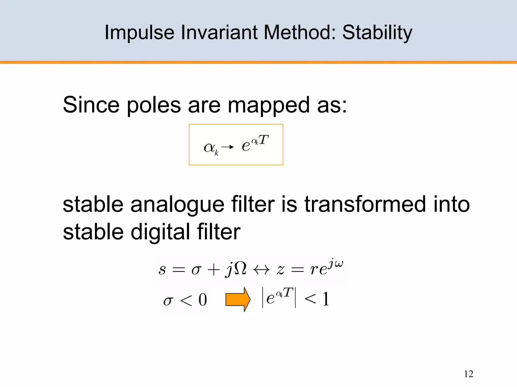 Design of IIR filters