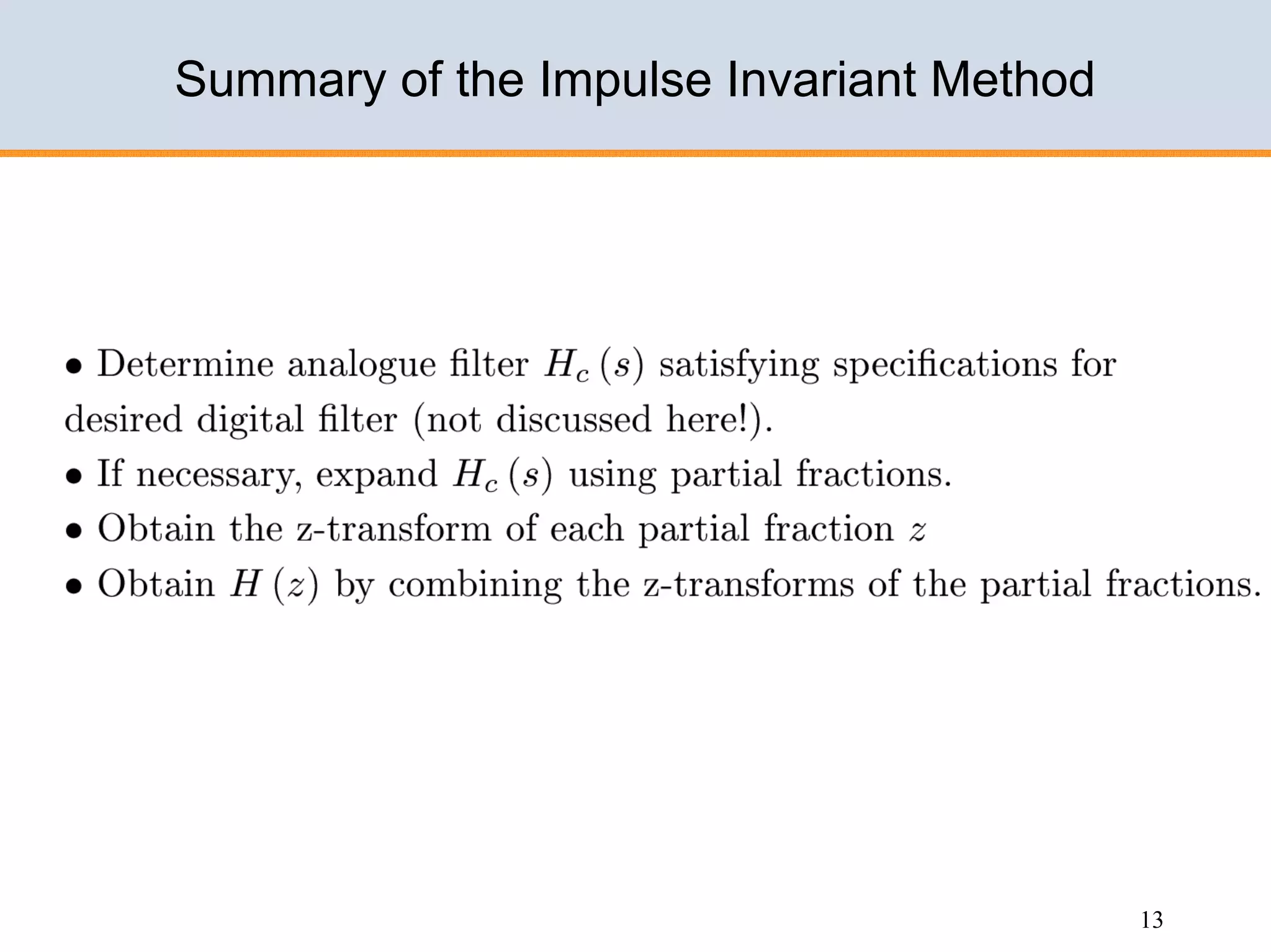 Design of IIR filters