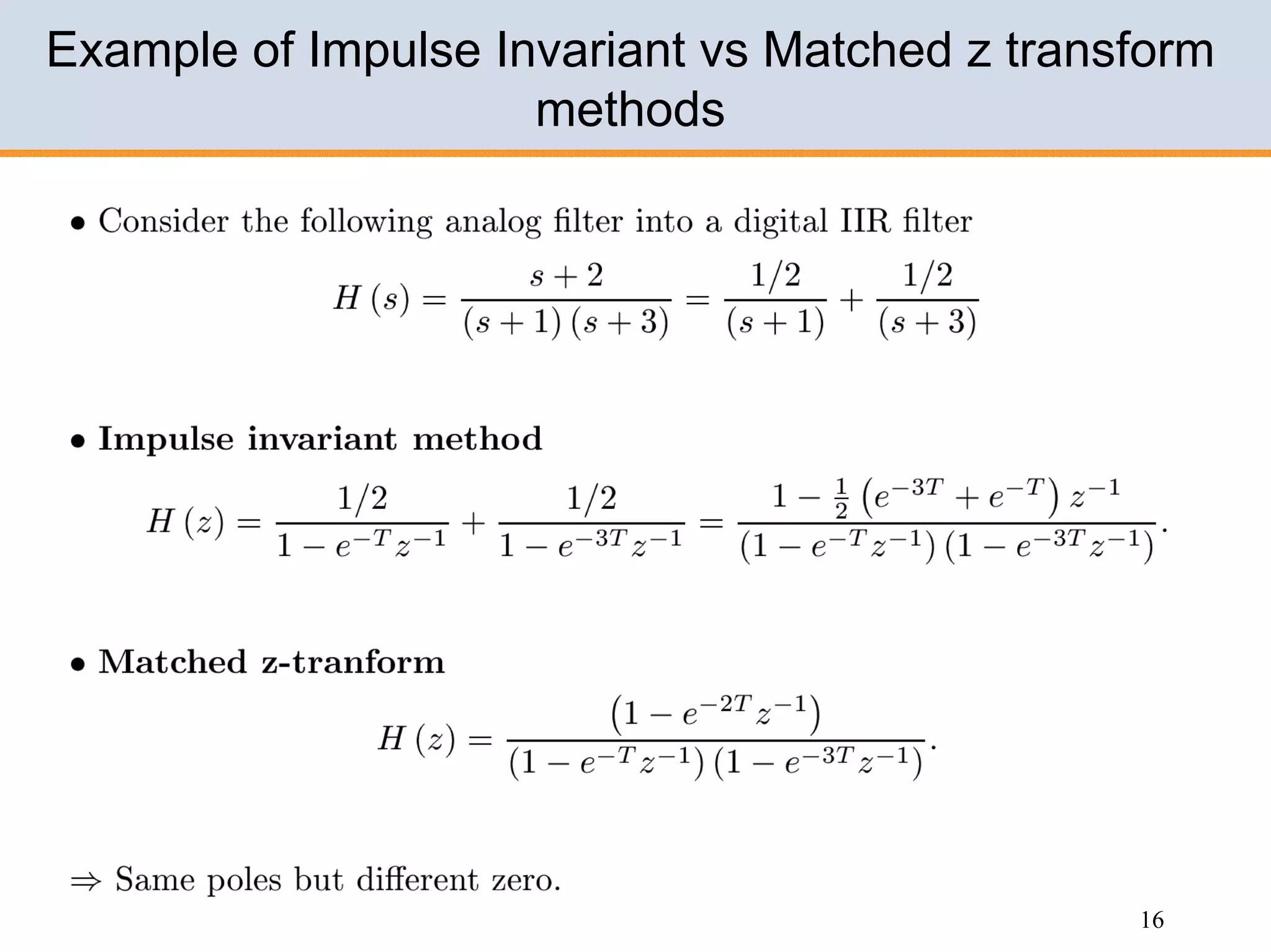 Design of IIR filters