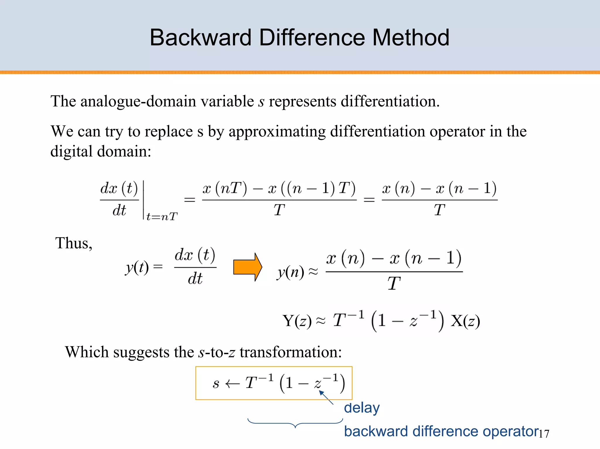Design of IIR filters