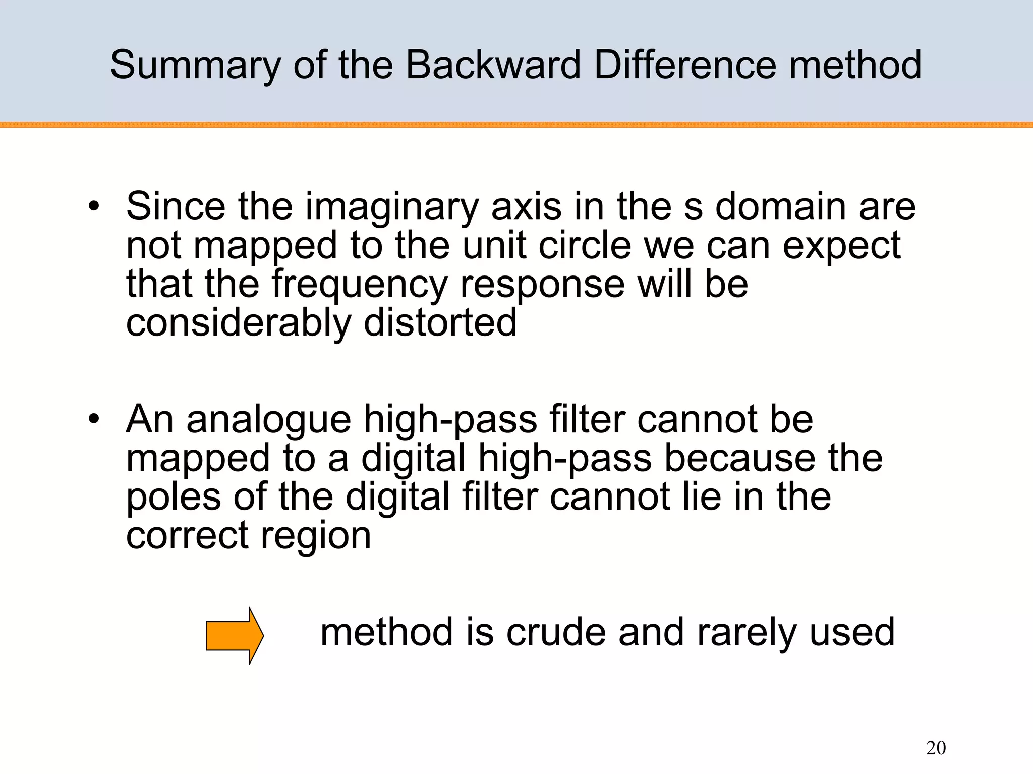 Design of IIR filters