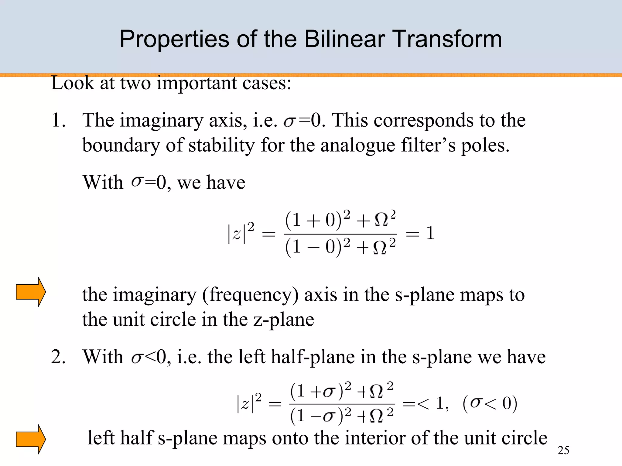 Design of IIR filters