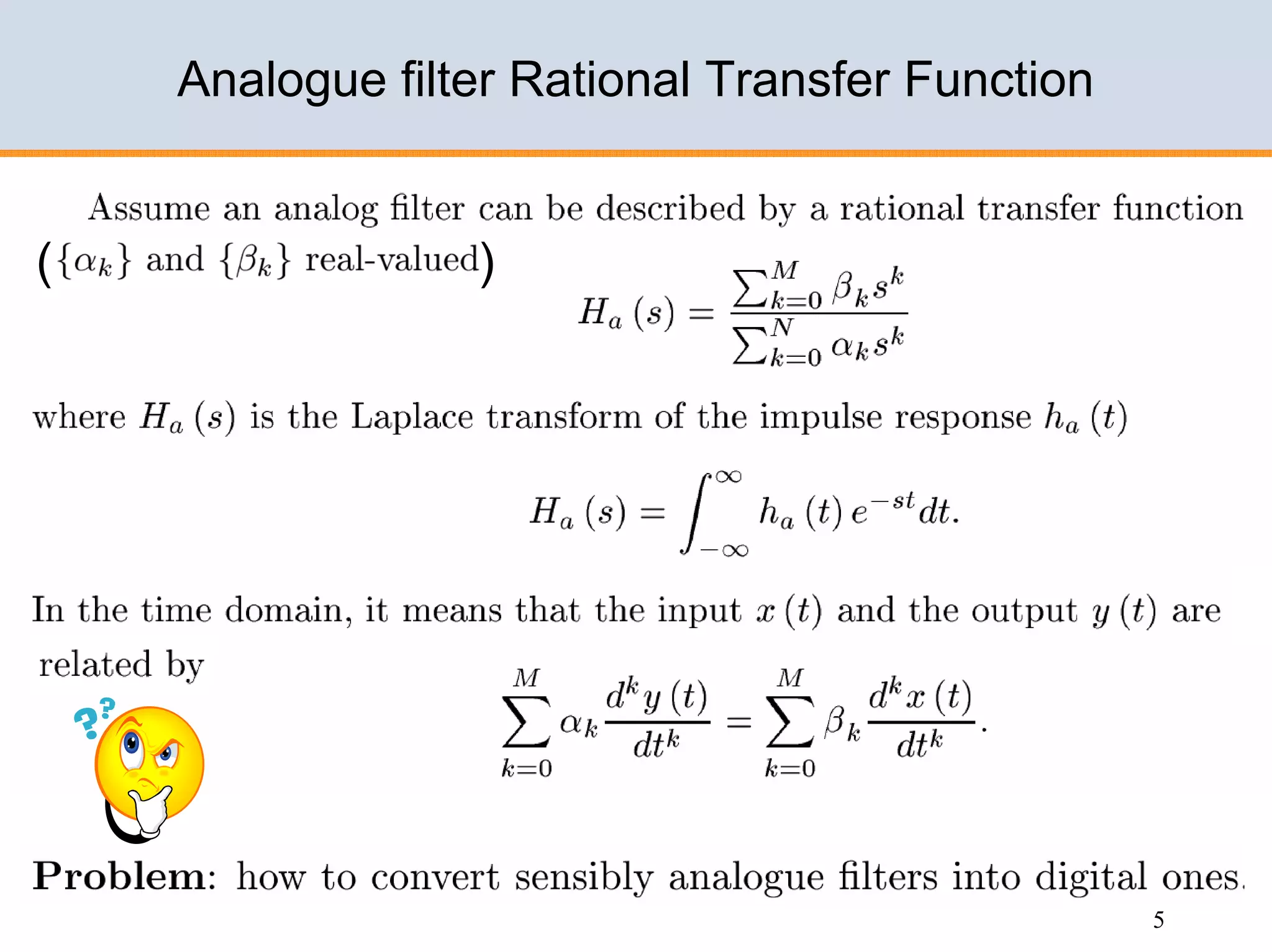 Design of IIR filters