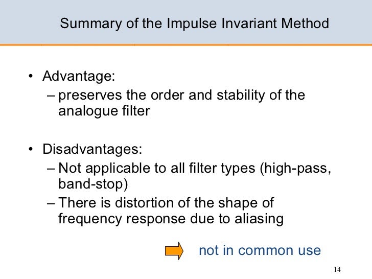 Design of IIR filters