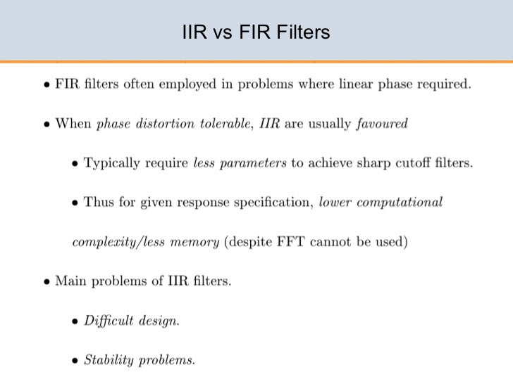 Design of IIR filters
