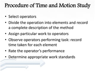 Time and Motion Study | PPT