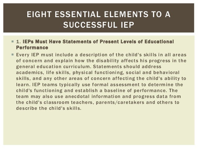 The Three Essential Parts Of Iep Goal >> Writing An Iep The Three Essential Parts Of Iep Goal >> Writing An Iep