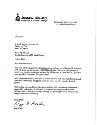Sherwin Williams Letter