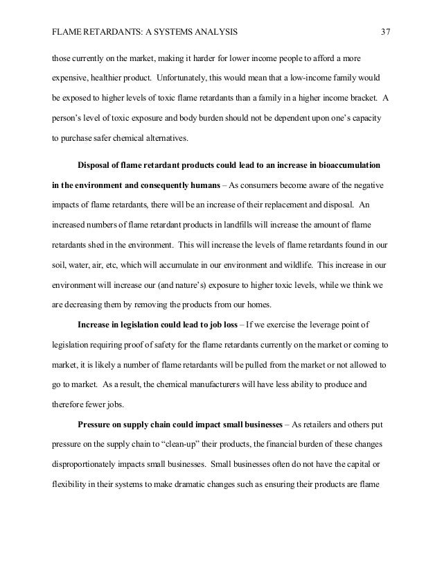 Flame Retardants A Systems Analysis V4