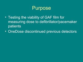 GAF Film Radiation Experiments | PPT
