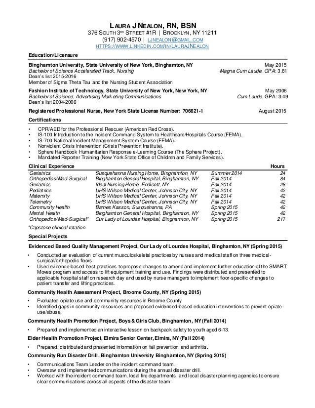 resume rn bsn