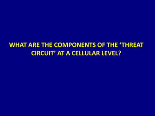 WHAT ARE THE COMPONENTS OF THE ‘THREAT
CIRCUIT’ AT A CELLULAR LEVEL?
 